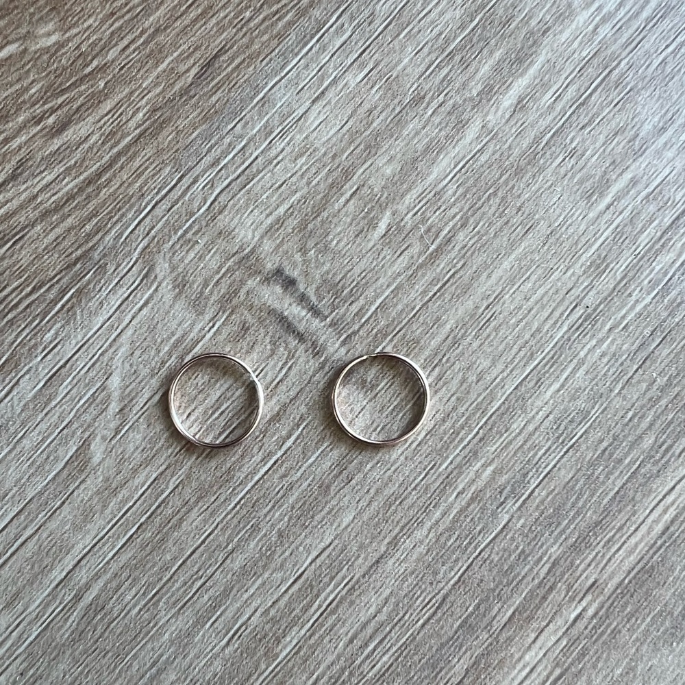 14k rose gold huggies